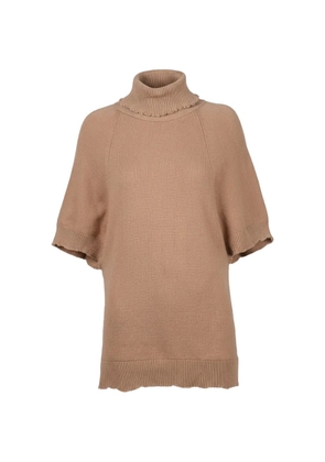 Valentino Garavani distressed-detail roll-neck sweater - Neutrals