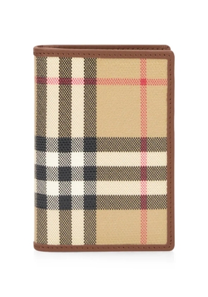 Burberry check folding cardholder - Neutrals