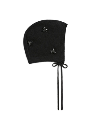 Simone Rocha Turbo crystal-embellished bonnet - Black