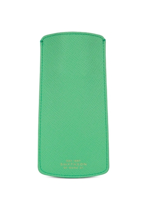 Smythson Panama glasses case - Green