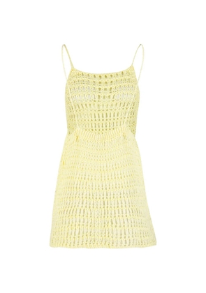Haight Pipa open-knit A-line mini dress - Yellow
