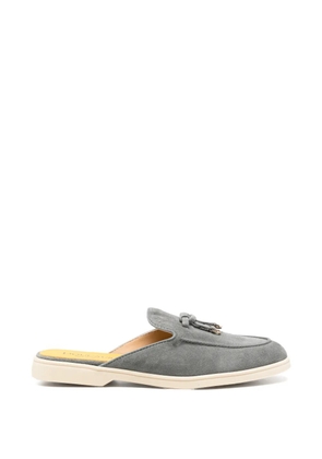 Doucal's tassel suede mules - Grey