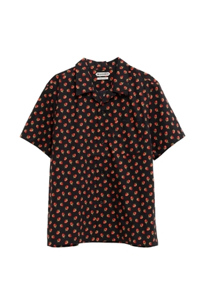 JW Anderson strawberry-print short-sleeve shirt - Black