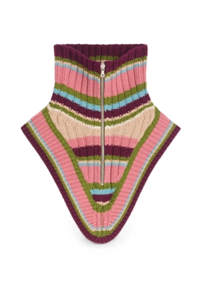 DRIES VAN NOTEN wool zip collar - Pink