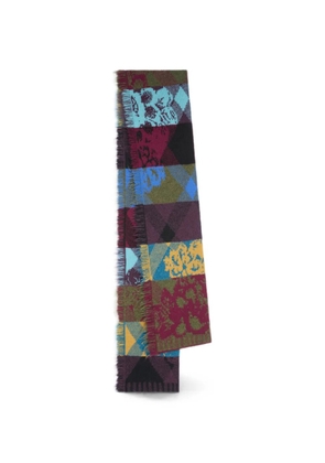 DRIES VAN NOTEN long wool scarf - Purple