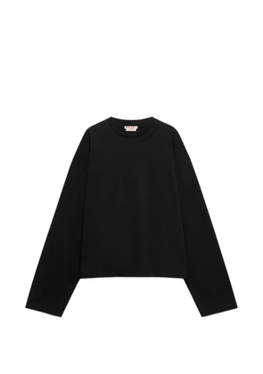 Marni logo-patch long-sleeve T-shirt - Black