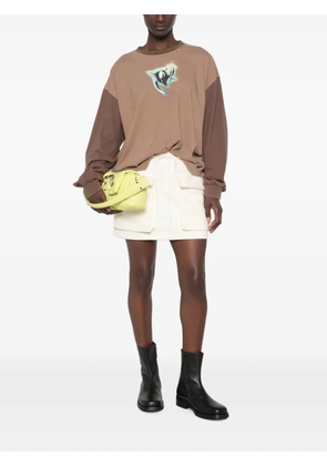 MSGM drawstring mini skirt - Neutrals