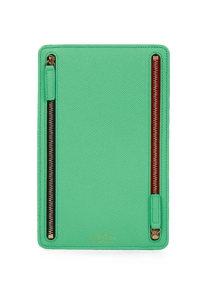 Smythson Panama multi-zip case - Green