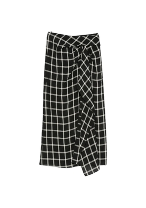 ERDEM check-pattern midi skirt - Black