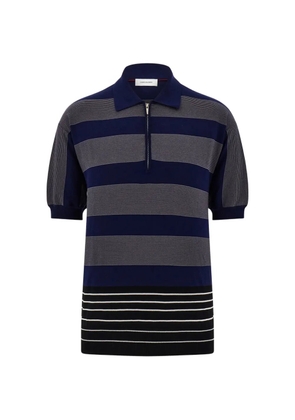 Ferragamo zip-fastening polo shirt - Blue