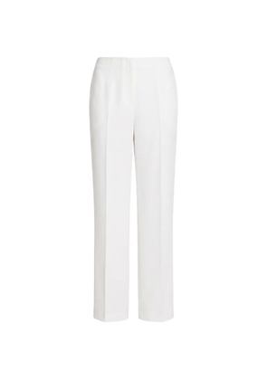 Alberta Ferretti pressed-crease straight-leg trousers - White