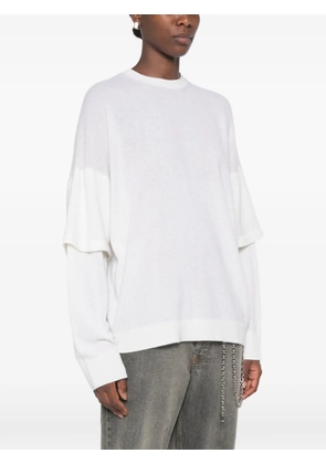 DARKPARK layered-sleeves sweater - White