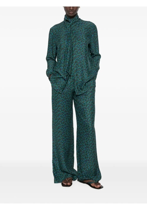 Gianluca Capannolo Katherine polka-dot pussy-bow blouse - Green