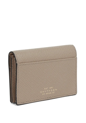 Smythson Panama cross-grain card case - Neutrals