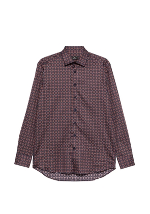 ETRO geometric-print long-sleeve shirt - Blue