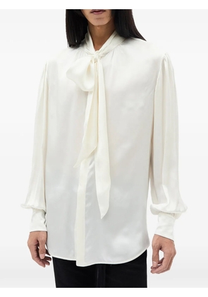 Ann Demeulemeester Runo bow-tie shirt - White