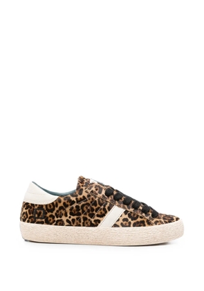 D.A.T.E. Hill Low leopard-print sneakers - Brown