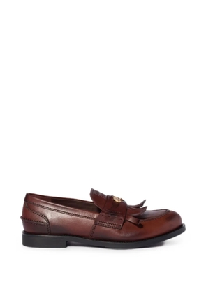 Miu Miu leather loafers - Brown