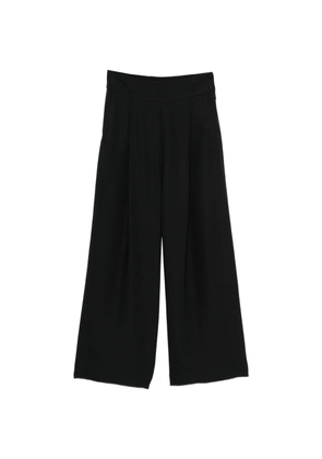 Emporio Armani pleated wide-leg trousers - Black