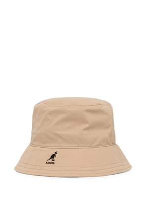 Kangol logo-embroidered bucket hat - Neutrals