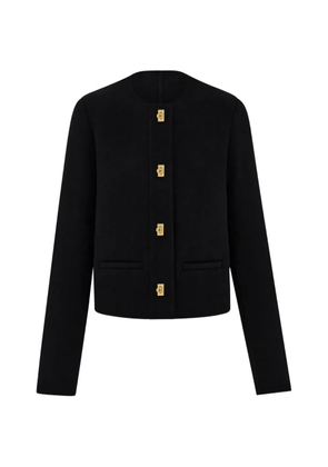 Ferragamo wool and cashmere Gancini jacket - Black