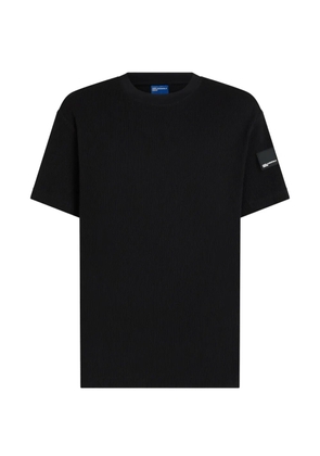 Karl Lagerfeld Jeans ribbed-knit logo-patch T-shirt - Black