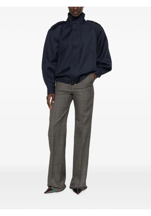 Mugler houndstooth-pattern tailored trousers - Grey