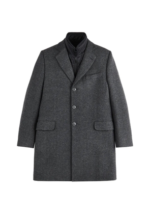 Fay herringbone-pattern Double Coat - Grey