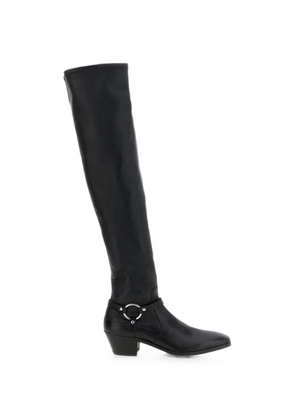 TOM FORD leather Clint thigh-high boots - Black