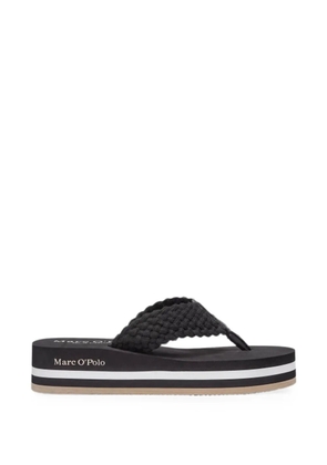 Marc O'Polo woven-strap slippers - Black