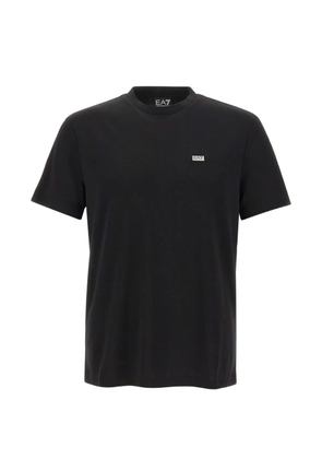 Ea7 Emporio Armani logo-plaque short-sleeve T-shirt - Black