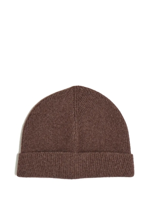 LEMAIRE rolled brim beanie - Brown