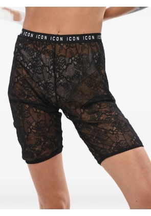 DSQUARED2 Icon logo lace shorts - Black