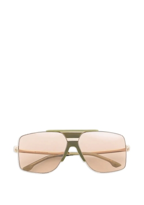 Victoria Beckham oversized geometric-frame sunglasses - Gold