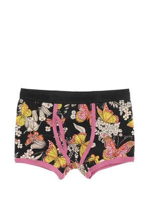 DSQUARED2 butterfly-print ribbed boxers - Black