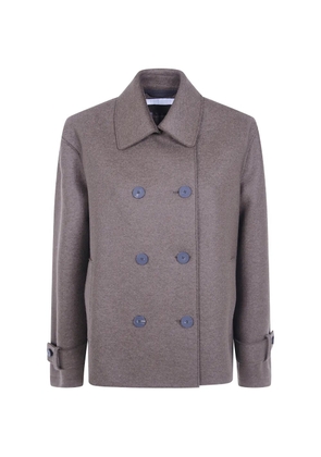Harris Wharf London double-breasted wool coat - Brown