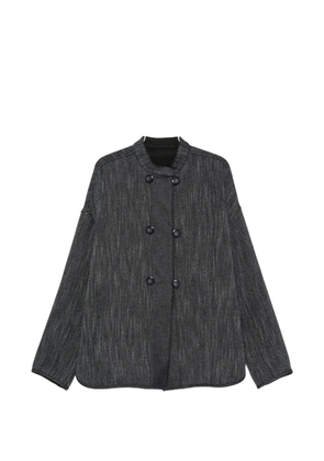 Emporio Armani double-breasted herringbone jacket - Blue