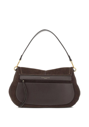 GIANNI CHIARINI large Helena Round suede shoulder bag - Brown