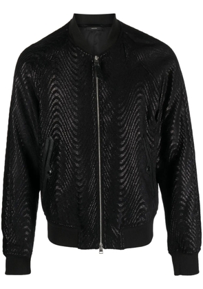 TOM FORD Wave jacquard bomber jacket - Black