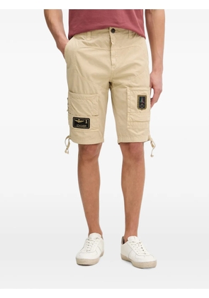 Aeronautica Militare patch-detail cargo shorts - Neutrals