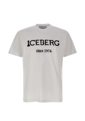 Iceberg logo-embroidered cotton T-shirt - White