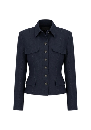 Masnada cropped pocket-detail jacket - Blue