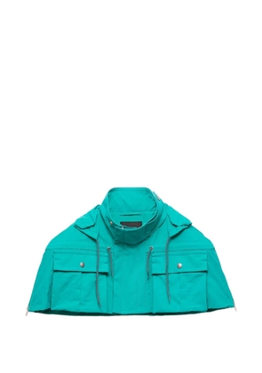 Prada technical fabric capelet - Blue
