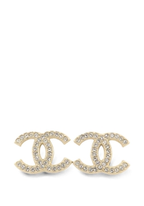 CHANEL Pre-Owned CC crystal-embellished earrings - Gold