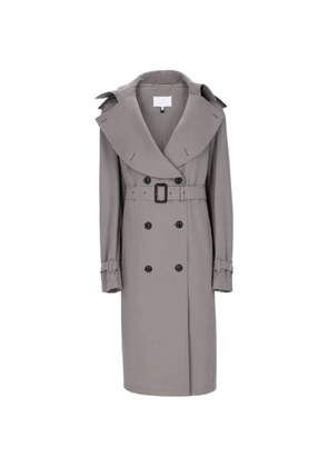 Maison Margiela double-breasted belted trench coat - Grey