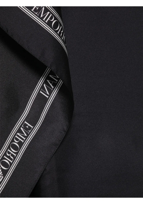 Emporio Armani logo-detail scarf - Black