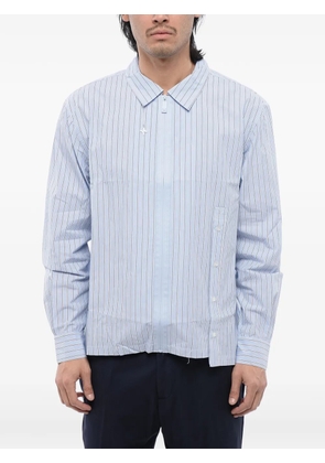 John Richmond striped zip-fastening shirt - Blue