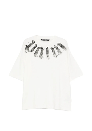 Palm Angels Big Neck Logo printed T-shirt - Neutrals