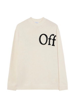 Off-White Bookish logo-patch sweater - Neutrals
