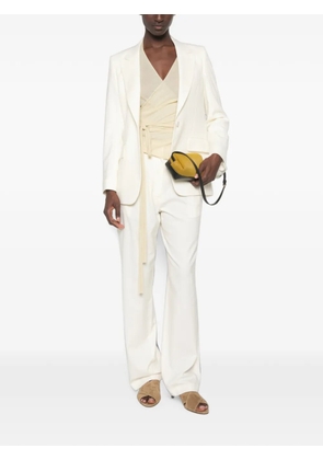 Lardini single-breasted peak-lapel blazer - White